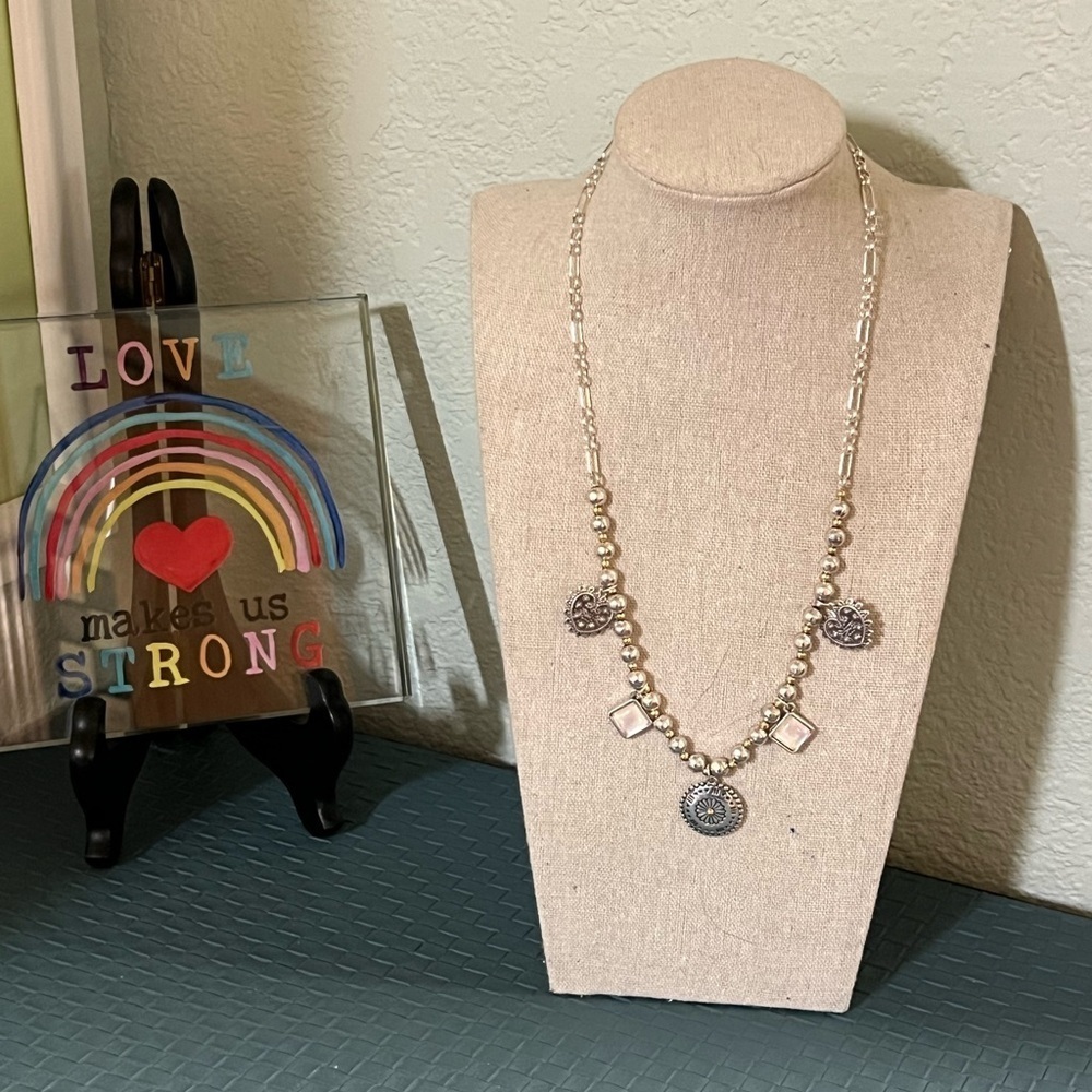 Lucky Brand Silver Charm Necklace # Lucky 7